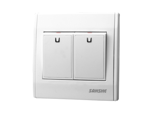 Graceful and luxurious two single (double) control large push button switch